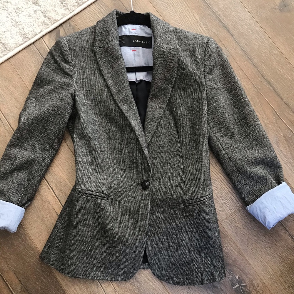Zara- Women’s Basic Blazer Grey, Black, White XS